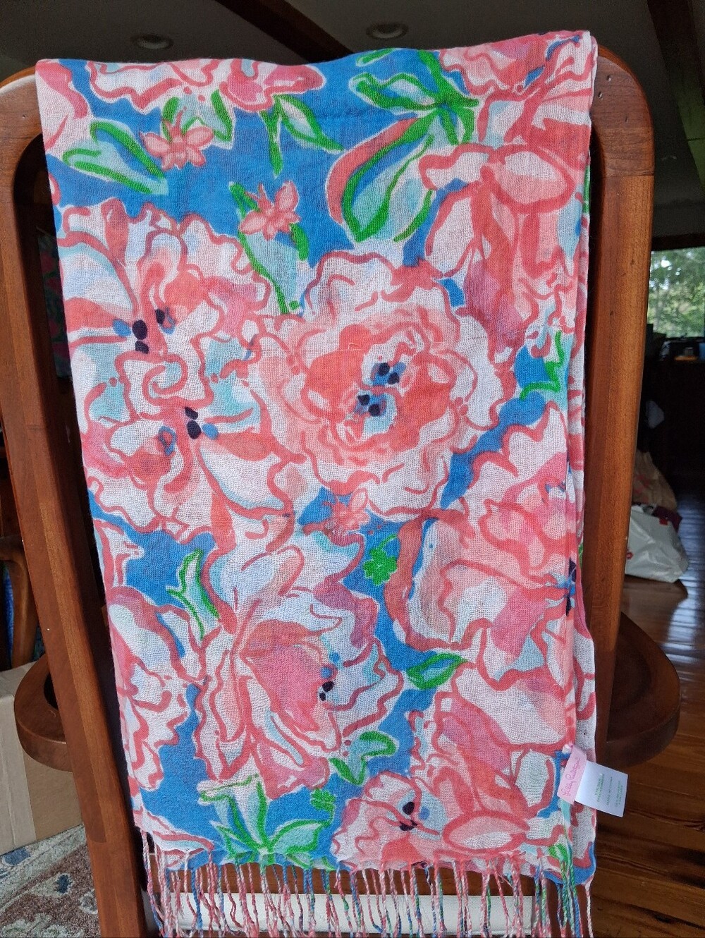 Lilly Pulitzer Murfee Scarf "Lucky Charm" Silk/cashmere